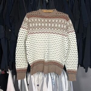 Cozy vintage 90s sweater unique pattern knitwear cottage core indie  Measures S
